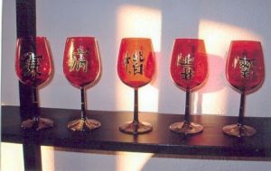 Voir le détail de cette oeuvre: 6 verres inspiration asie